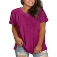 thumbnail image 2 of Endives Plus Size Women's Short Sleeve T-shirt Round Neck T Shirt Summer Loose T Shirt Casual Top, 2 of 5