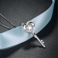 thumbnail image 4 of MABELLA Dancing Diamond Key to Heart Sterling Silver Key CZ Pendant Necklace, 18", 4 of 6
