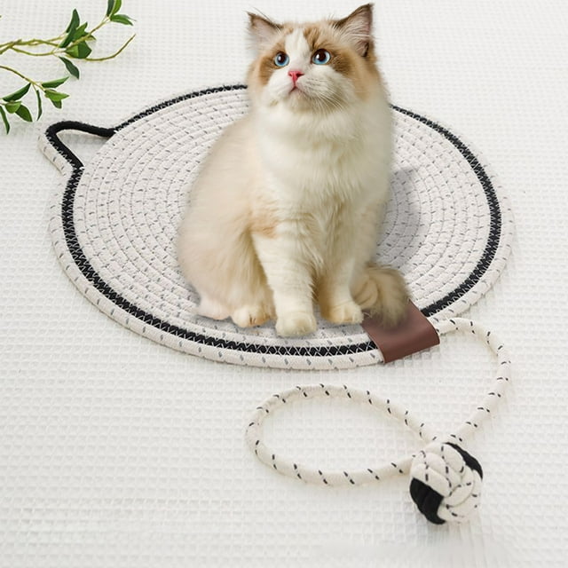 LSLJS 1pc Woven Pet Scratch Pad with Ball Toy Pet Pet Scratch Board for Furniture Protection Woven Pet Bed Mattress Pet Mat Indoor Pet Grinding Claw Toy