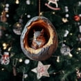 thumbnail image 1 of Xihbxyly Adorno Navideño de Búho y Mapache, Decoración Navideña Acrílica, Impresión 2D Realista, Temática de Animales Del Bosque, Decoración Multiusos para El Hogar o La Oficina, Perfecto para Navida, 1 of 7