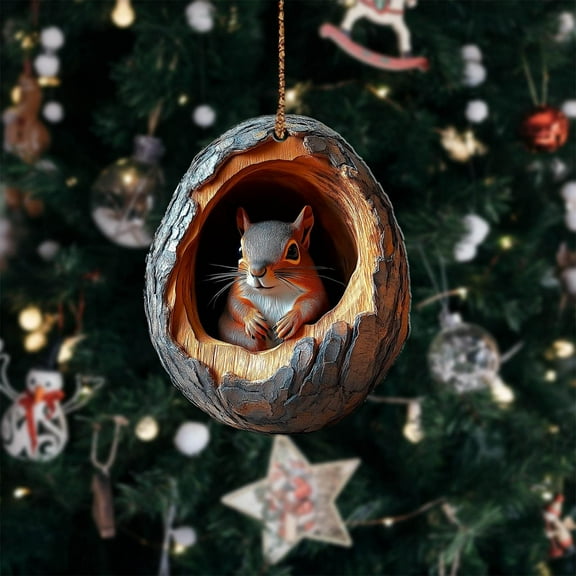 Animal Ornaments for Christmas Tree, Christmas Ornaments, Forest Animals Little Animals Acrylic Hanging Decoration Gift for Animal Lovers