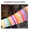 thumbnail image 4 of 40 Watercolor FacePaint Set Bright Notoxic Color Painting Kit with 10 Paintrushes 4 Stencil Stickers and 2 Gem Sticker Sheets, 4 of 7