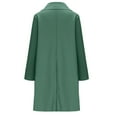 thumbnail image 5 of Womens Winter Wool Blend Pea Jackets Plus Size Solid Color Single Breasted Stand Collar Casual Trench Warm Coats Outwear,Army Green,XL, 5 of 5