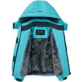 thumbnail image 2 of Kids Girls Winter Ski Jacket Fleece Lined Windproof Waterproof Jackets Removable Hood, 2 of 8