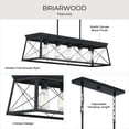 thumbnail image 4 of Briarwood Collection Five-Light Textured and Cerused Black Farmhouse Style Linear Island Chandelier Light, 4 of 14