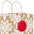 thumbnail image 4 of Hallmark 16" Extra-Large Holiday Gift Bag (Snowflakes on Kraft), 4 of 4