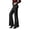 Black, variant on Flared Pants for Women Gothic Elastic Waist Lace-Up Split Bell Bottom Pants with Pockets Halloween Party Wear Trousers(XX-Large)