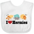 thumbnail image 3 of Inktastic I Heart Hermit Crabs Boys or Girls Baby Bib, 3 of 4