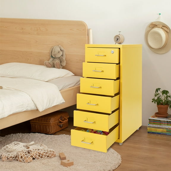 Vertical File Cabinet Metal File Cabinet with Lock Filing Cabinet W/ Wheels