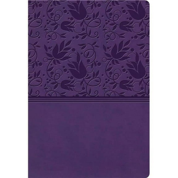 B & H Publishing 136474 KJV Super Giant Print Reference Bible, Purple Leather Touch - May 2020