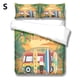 thumbnail image 2 of Linda cubierta de edredón dibujos animados patrón de monopatín colcha de la colcha multicolores conjuntos de cama de tamaño múltiple para niños S 3 piezas Eigraketly HA011563-05, 2 of 7