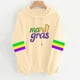 thumbnail image 1 of Uootdi Mardi Gras Womens Drawstring Hoodies for Women Carnival Crewneck Heart Print Hooded Long Sleeve Pullover Festive Color Block Loose Sweatshirts Gift, 1 of 5