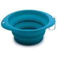thumbnail image 1 of Dog Voyage Bol 26 oz Portable Pliable pour les Promenades Randonnée Aventure (Bleu), 1 of 1