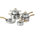 thumbnail image 1 of Finezza 11 Piece 5-Ply Clad Stainless Steel Cookware Set, 1 of 3