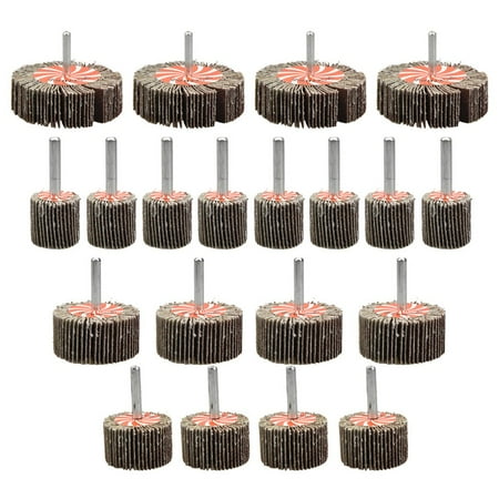 

Goodhd 20X Abrasive Flap Wheel 40/60/80/120Grit 1/4in Shank for Removing Rust Polishing