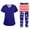 01-Dark Blue, variant on Women’s 4th of July Scrub Set, 250th Anniversary USA V-Neck Short Sleeve Top & Jogger Pants, Quick Dry Medical Uniform with Pockets for Nurses 01-Blue XXL