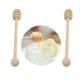 Axio 2pcs Wooden Honey Dipper Sticks Jam Muddler Syrup Stirrer for