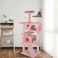 thumbnail image 3 of Pink 54" Sturdy Cat Tree Tower Cat Condo Cat Activity Center Large Playing House, 3 of 4