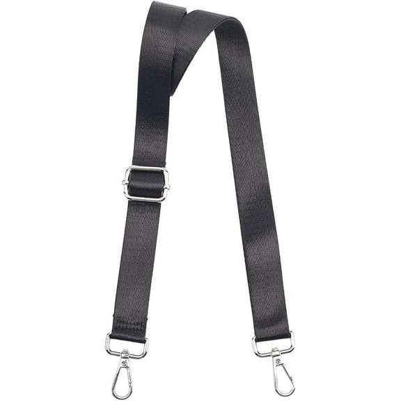 Replacement Purse Straps Wide Shoulder Strap 1" Adjustable Nylon Crossbody Handbag Strap Belts with Swivel Clasps for Women Men Messenger Bag Shoulder Bags Handbags Gift Christmas Black
