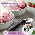 thumbnail image 6 of Nextop Ice Cream Scoop with Comfortable Handle, Black - Ergonomic Spoon, Durable Metal Scoop, Easy-Grip Handle - Ideal for Ice Cream, Sorbet, Gelato - Perfect for Home Use, Kitchen Essential, 6 of 9