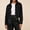 Black, variant on Womens Jackets Suede Zip Up Collared Long Sleeve with Pockets for Stylish Daily Look