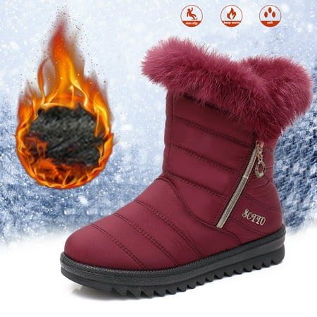 

NEGJ Snow Boots Winter Warm Boots For Women s Snow Boots Ankle Boots Warm Shoes Boots