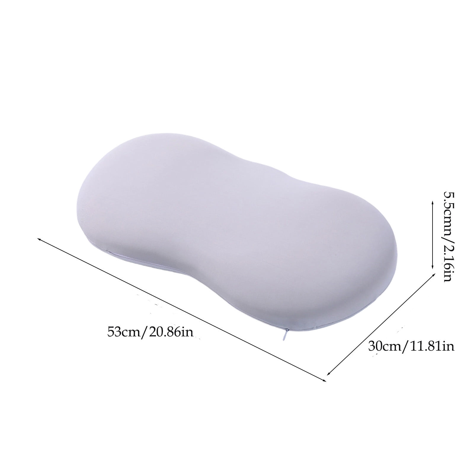 Byujiro Low Profile Memory Foam Neck Pillow, Ultra-Thin Zero Pressure Cervical Support Pillow for Adults, Slow Rebound Pillow Insert for Neck Pain Relief & Deep Sleep