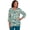 Spruce, variant on Alfred Dunner Womens Plus-Size Detailed V Neck Brushstroke Top