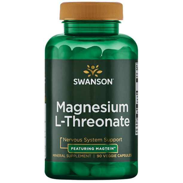 Swanson Magnesium LThreonate Featuring Magtein 90 Veggie Capsules