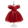 NAISIBABY Girls Princess Dress, Bubble Sleeve Cute Wedding Party Dress