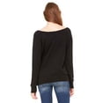 thumbnail image 2 of Bella Canvas Sponge Fleece Wide Neck Sweatshirt 7501, S, Black, 2 of 3