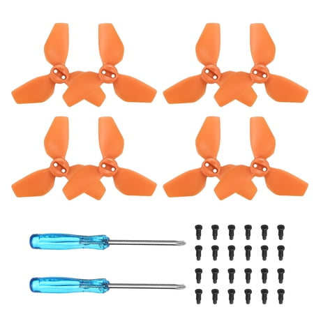 Uxcell 4 Pair 2016S Propellers, Propeller Blades Low Noise Wings Quick Replacement Colorful Wing Blade Spare Part for Drone Handheld Quadcopter Drone Accessories, Orange
