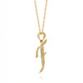 thumbnail image 2 of Galaxy Gold 14K Yellow Gold Natural Diamonds Initial "F" Pendant Necklace - April Birthstone - Strength & Brilliance - 16" to 24" - Fine Jewelry for Women, 2 of 3