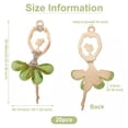 thumbnail image 3 of U8MO 20pc Ballerina Alloy Metal Big Pendants Cute Dangle Charms Hang Ornament 59~60mm-Lime Green, 3 of 6
