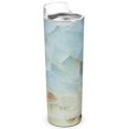 thumbnail image 2 of Vacuum Insulated Skinny Tumbler Cup - THILY 22 oz Triple-Insulated Stainless Steel Tumbler with Lid and Straw, Splash-proof, Reusable, Durable, Stylish Slim Design, for Coffee, Beer, Opal Marble, 2 of 6