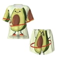 thumbnail image 5 of Wukai Avocado1 Women's Pajama Set,Short-Sleeve Top and Shorts with Elastic Waistband and Pockets for Loungewear, Yoga, and Casual Wear-XX-Large, 5 of 8