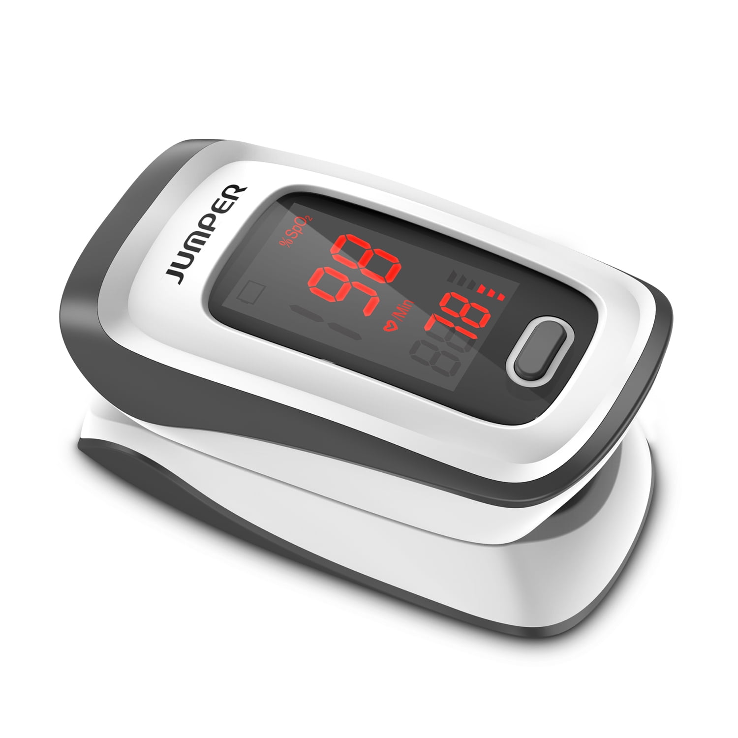 goedkeuren nabootsen haakje Jumper Fingertip Pulse Oximeter Heart Rate Health Monitor Blood Oxygen Meter  with Lanyard & Batteries - Walmart.com