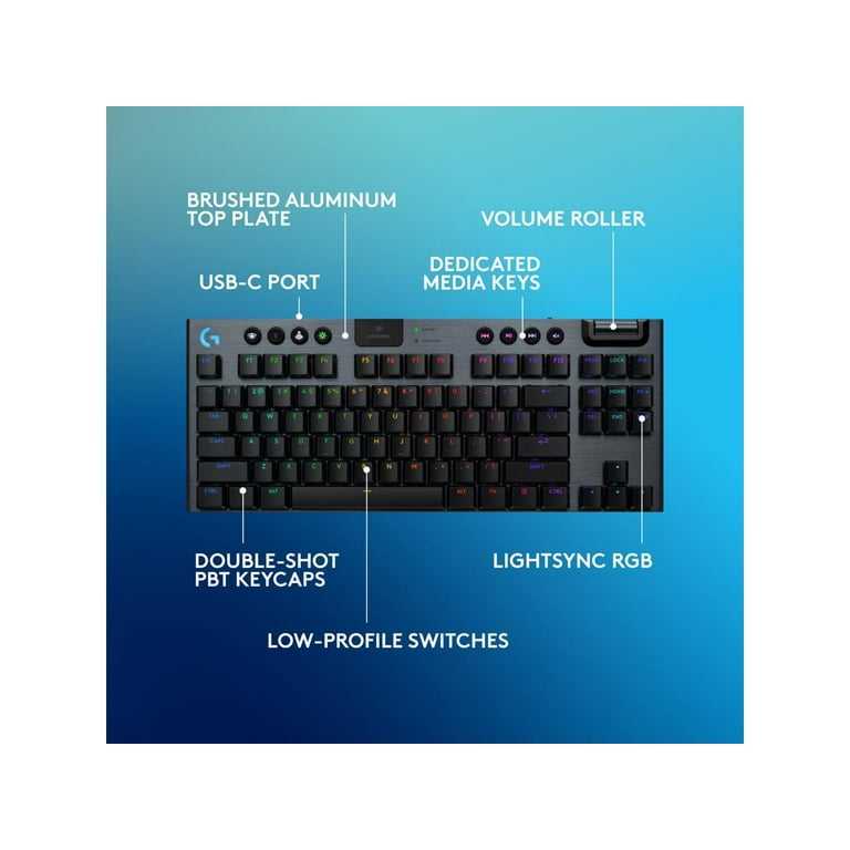 Logitech G915 X LIGHTSPEED TKL Wireless Gaming Keyboard, Black