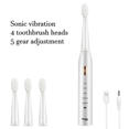thumbnail image 3 of Cepillo de dientes eléctrico Xiaomi Sonic, 5 modos de velocidad, carga USB, IPX7, impermeable, ultrasónico, recargable, cepillo de dientes de pelo suave para adultos, 3 of 5