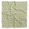 thumbnail image 1 of Bimba Foulard Foulard en Pure Soie Imprimée à Feuilles Vertes et Cardamine Florale, Bandanas Foulard Tête Cou pour Femmes 40 x 80 Pouces, 1 of 6