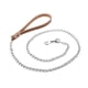 thumbnail image 2 of Correa De Metal Para , Collar De Entrenamiento, Correa De Cuerda Con De PU, Color Marrón, 2 of 7
