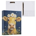 thumbnail image 3 of Iauyy PVC Round Ring Binders, 200 Page Capacity, 2 Pack，Cute Yellow Cow, 3 of 8