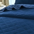 thumbnail image 4 of Home Soft Things 5 Piece Velvet Quilted Bedspread Set - Blue - Oversize King (122" x 106"), 4 of 6