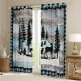 thumbnail image 2 of Castle Fairy Animal Deer Black Out Curtains for Children Teens Adults,Vintage Lodge Cabin Curtains Pack of 2 (42x63 Each),Woodland Wildlife Bedroom Curtains,Microfiber Bedroom Decor, 2 of 6