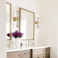 thumbnail image 2 of Moose Modern 2-Light Gold Dimmable LED Wall Sconce with Clear Glass Shades, 2 of 8