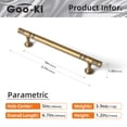 thumbnail image 3 of Goo-Ki Antique Brass Cabinet Handles of 5''(128mm) Hole Center, Zinc Alloy Cabinet Pulls for Drawer,Dresser,Cupboard Wardrobe Cabinet,6 Pack, 3 of 8