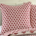 thumbnail image 3 of Levtex Home - Silent Night - Euro Sham (26x26in.) Set of Two - Quilted Medallion Snowflake - Red, Grey, White - Cotton, 3 of 4