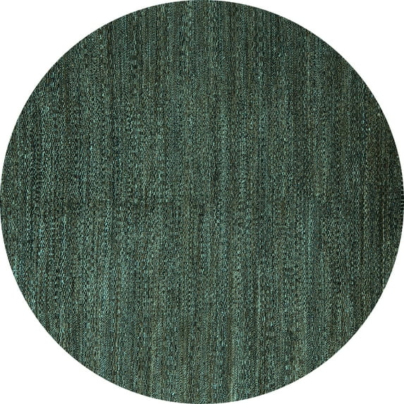 Ahgly Company Indoor Round Abstract Light Blue Modern Area Rugs, 8' Round