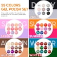 thumbnail image 2 of Kit de esmaltes de uñas en gel COSCELIA, 60 unidades, con luz UV, 55 colores, 2 of 9