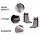 thumbnail image 4 of ColoMX 1 par de botines con cremallera lateral para mujer Botas cortas de invierno Botas de tacón grueso, 4 of 7
